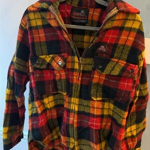 Women's Plaid Jacket - Red, Yellow, Black